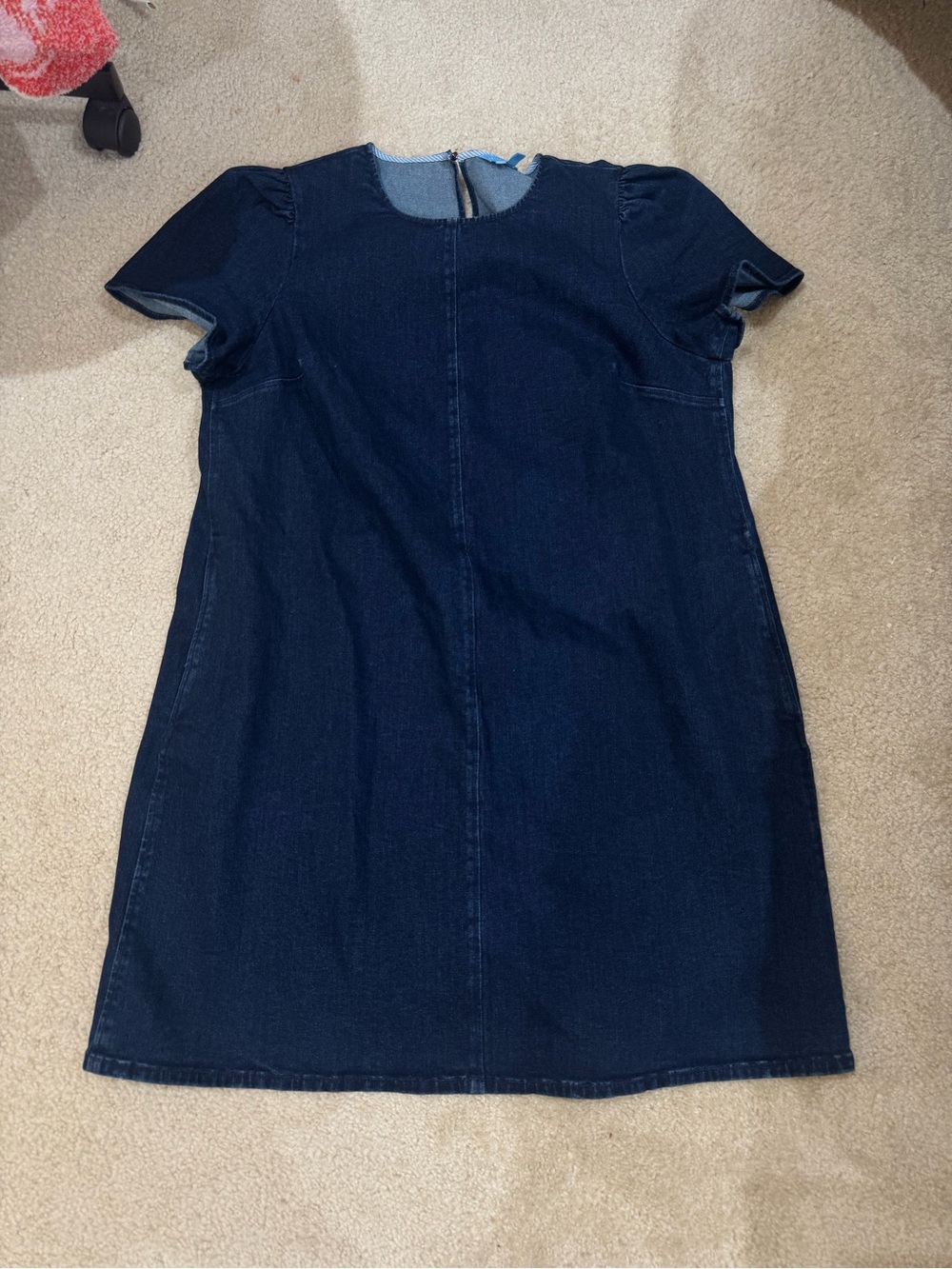 Draper James Dark Blue Denim Short-Sleeve Dress